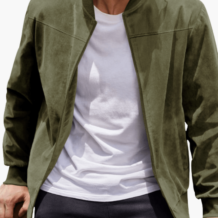 Jacob | Men’s Relaxed Fit Zip Closure Bomber Jacket