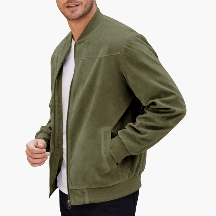 Jacob | Men’s Relaxed Fit Zip Closure Bomber Jacket
