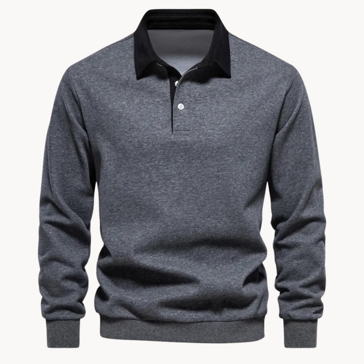 Patrick | Men’s Contrast Collar Long Sleeve Sweatshirt