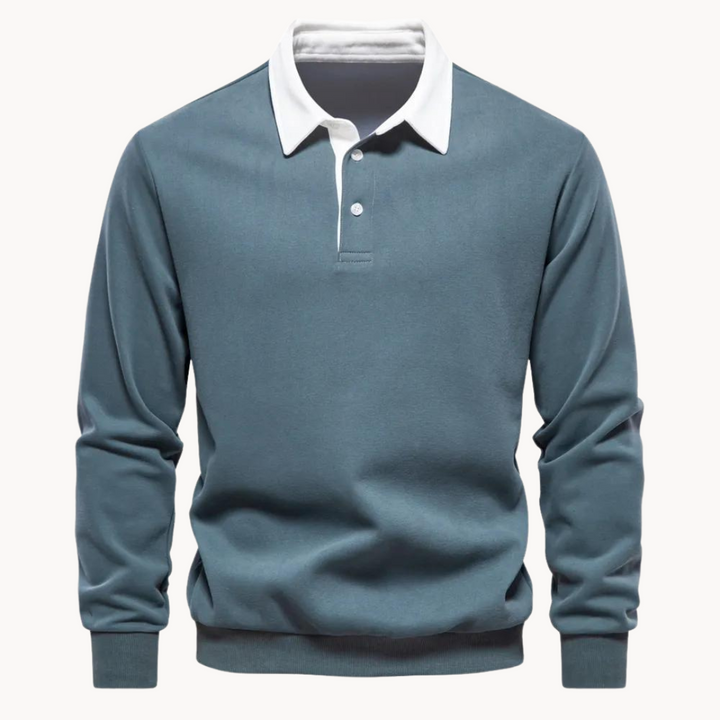 Patrick | Men’s Contrast Collar Long Sleeve Sweatshirt