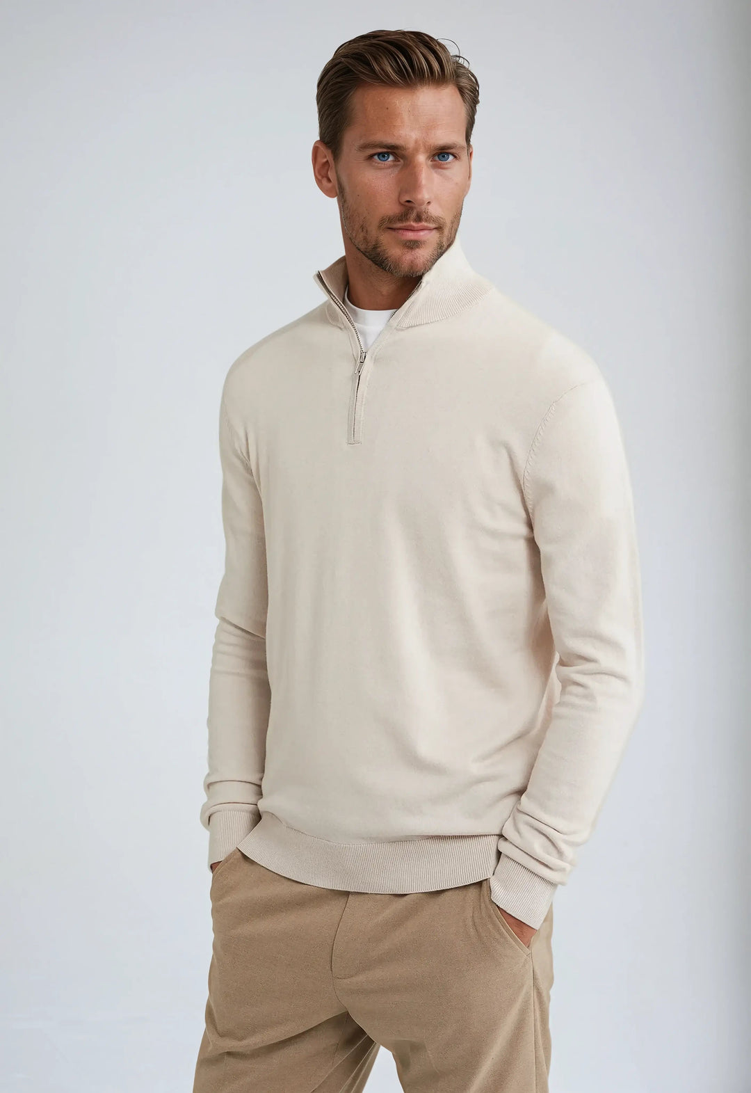 Michael | Men’s Half Zip Classic Style Sweatshirt