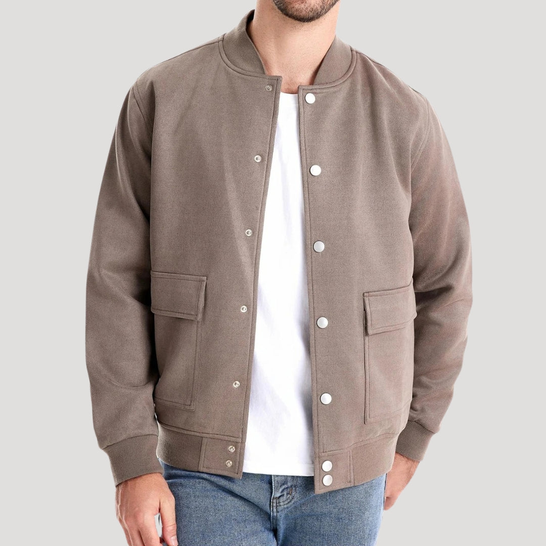 Henry | Men’s Casual Snap Button Bomber Jacket