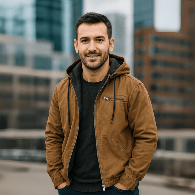 Elliot | Men’s Hooded Zip-Up Winter Casual Jacket