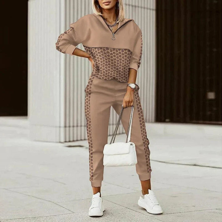 Zara | Women’s Modern Casual Zipper Top Tracksuit