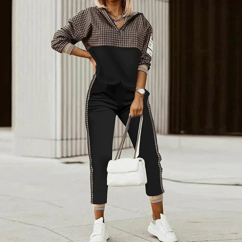 Zara | Women’s Modern Casual Zipper Top Tracksuit