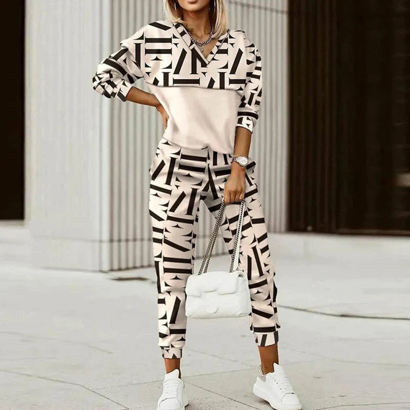 Zara | Women’s Modern Casual Zipper Top Tracksuit