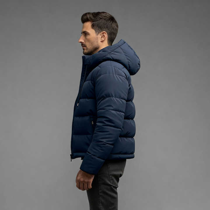 Samuel | Men’s Winter Quilted Puffer Jacket With Hood