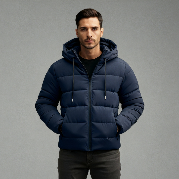 Samuel | Men’s Winter Quilted Puffer Jacket With Hood