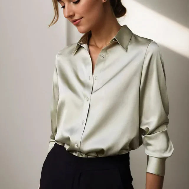Willow | Women’s Modern Button Down Stain Blouse