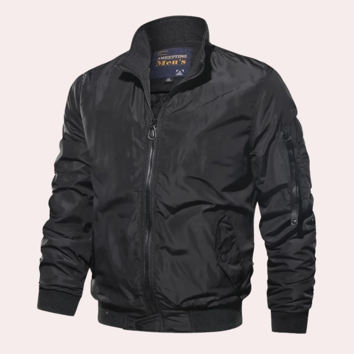 Reuben  | Men's Casual Zip-Up Bomber Jacket with Pockets