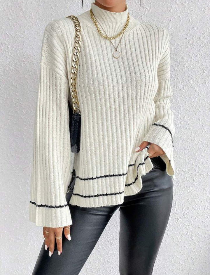 Mia | Women’s Casual Oversized Ribbed Knit Pullover Sweater