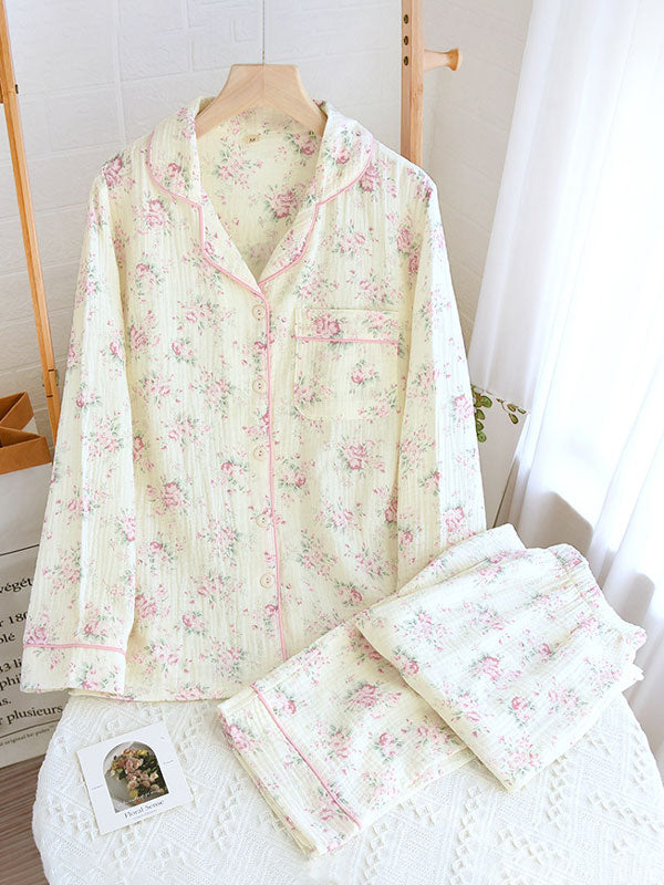 Isabelle | Women’s Classic Floral Button Down Pajama Set