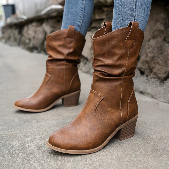 Millie | Women’s Slouchy Mid-Calf Western Boots