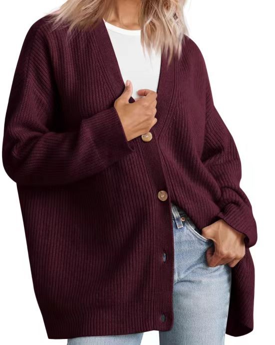 Katie | Women’s Relaxed Fit Long Sleeve Knit Cardigan