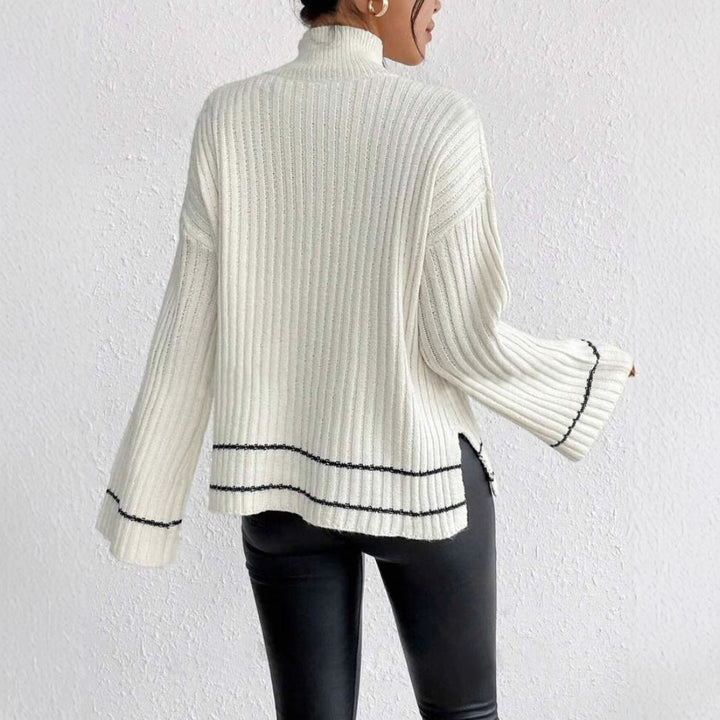 Mia | Women’s Casual Oversized Ribbed Knit Pullover Sweater