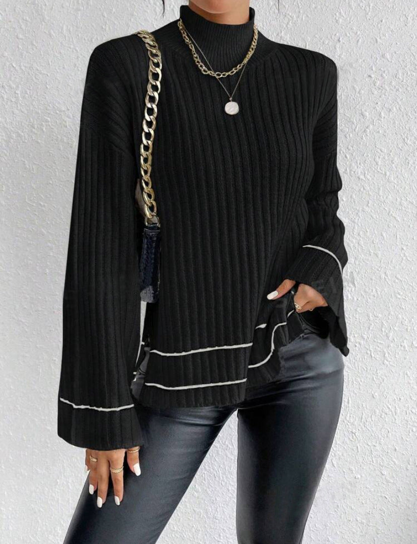 Mia | Women’s Casual Oversized Ribbed Knit Pullover Sweater