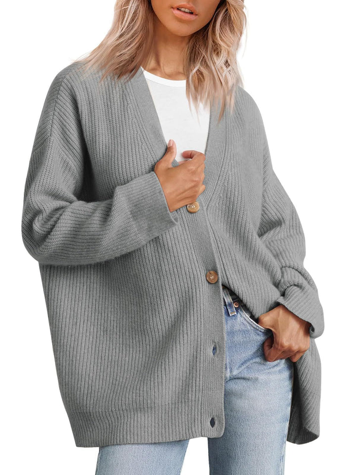 Katie | Women’s Relaxed Fit Long Sleeve Knit Cardigan
