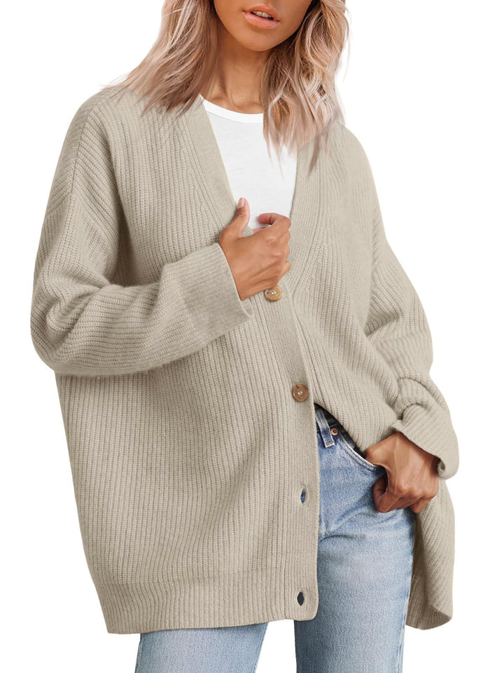 Katie | Women’s Relaxed Fit Long Sleeve Knit Cardigan
