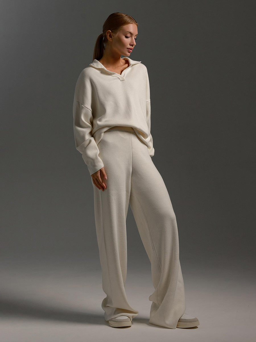 Hannah | Women’s Collared Two Piece Relaxed Fit Lounge Set