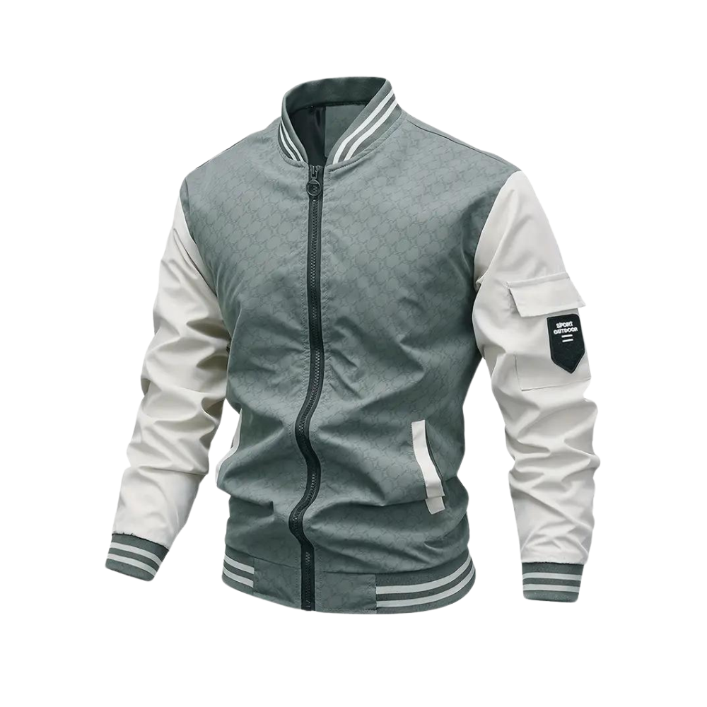 Patrick | Men's Zip-Up Varsity Bomber Jacket