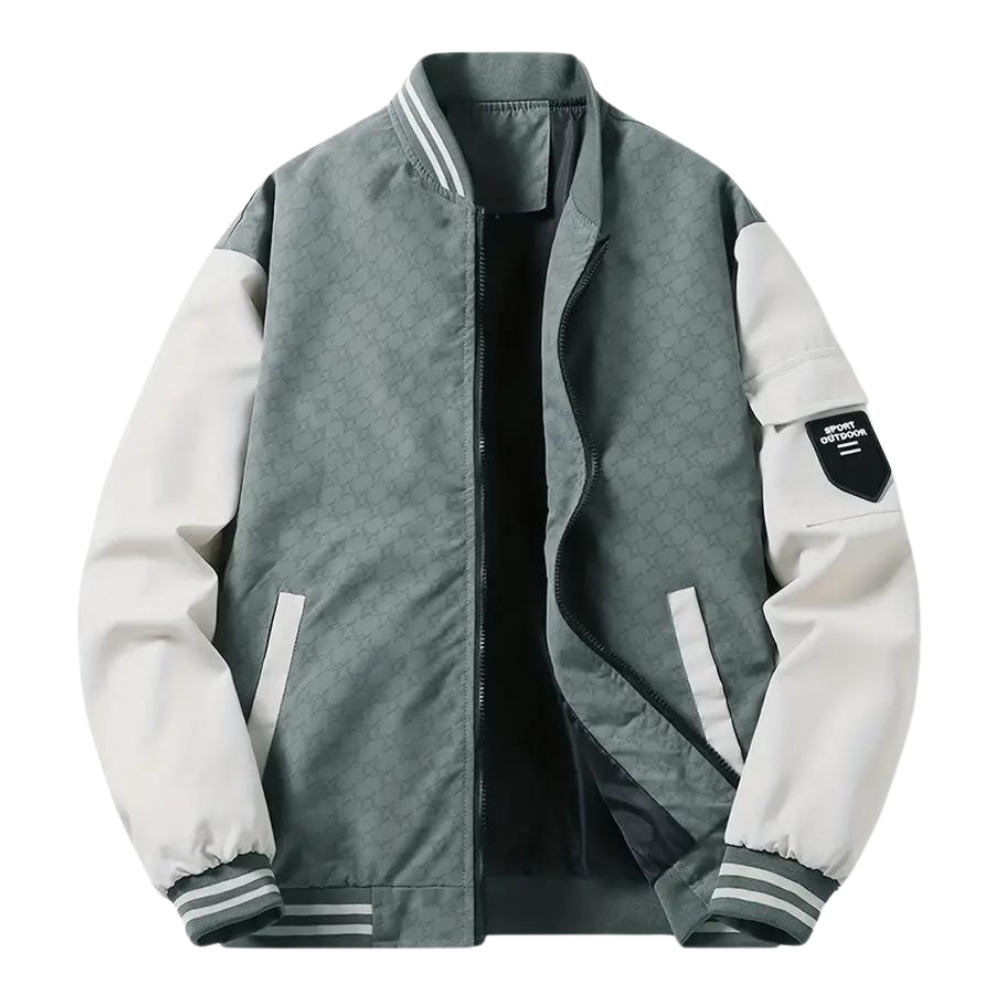 Patrick | Men's Zip-Up Varsity Bomber Jacket