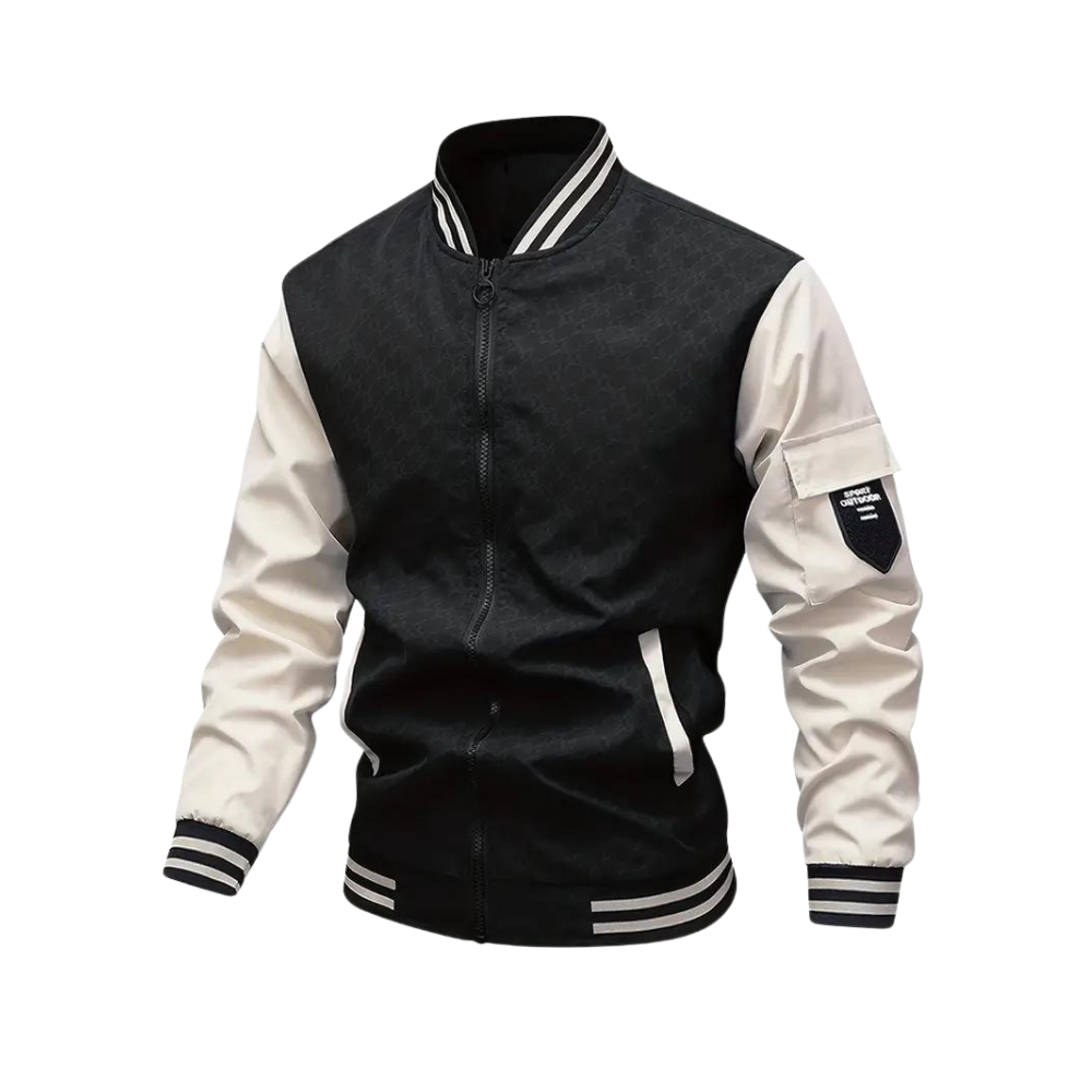 Patrick | Men's Zip-Up Varsity Bomber Jacket