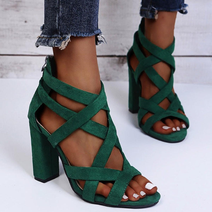 Jessica | Women Ankle Strap Crisscross Heels