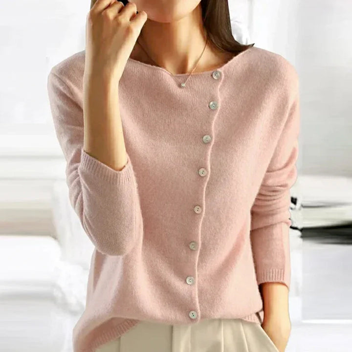 Clara | Women’s Lightweight Stretch Sweater with Buttons