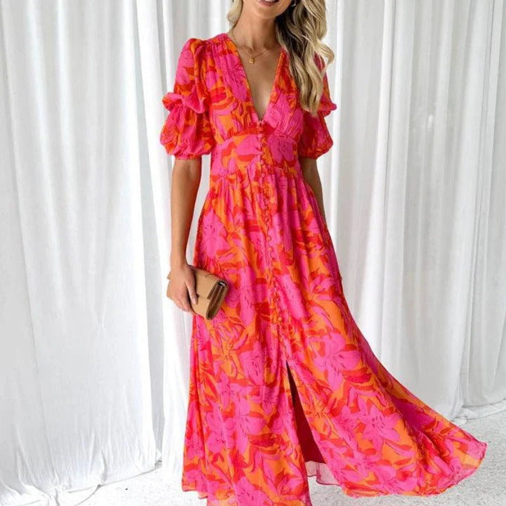Polina | Elegant Maxi Dress With Sleeves