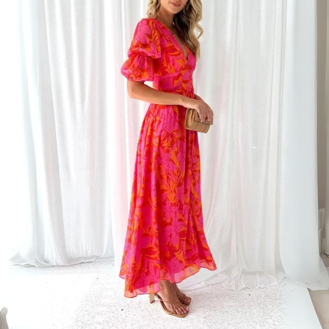 Polina | Elegant Maxi Dress With Sleeves