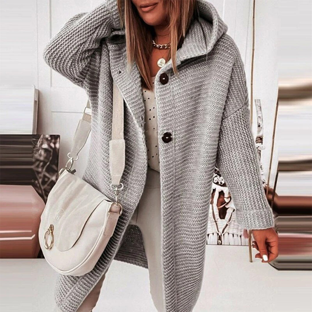 Amelia | Women’s Cozy Hooded Open Front Cardigan