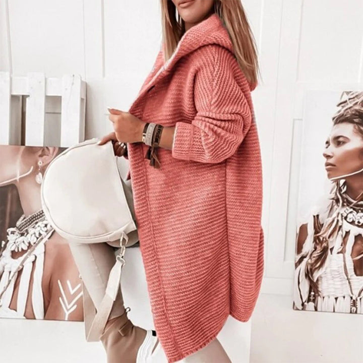 Amelia | Women’s Cozy Hooded Open Front Cardigan