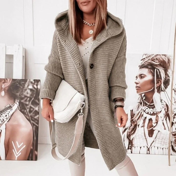 Amelia | Women’s Cozy Hooded Open Front Cardigan