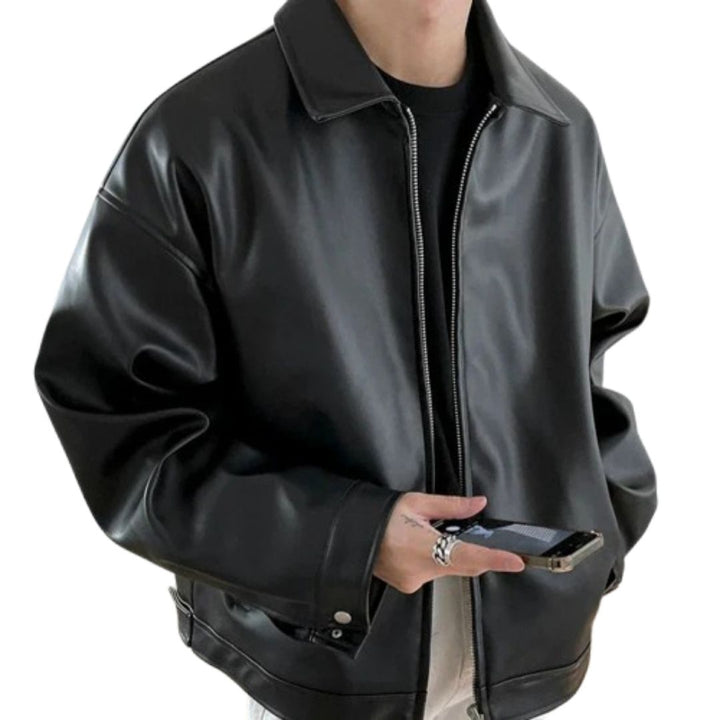 Martin | Men’s Streetwear Oversized Leather  Bomber Jacket
