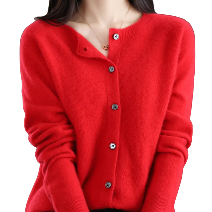 Megan | Women’s Front Button Merino And Wool Sweaters