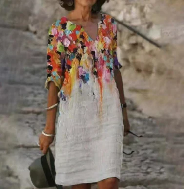 Grace | Women's Creative Pattern Loose Dress