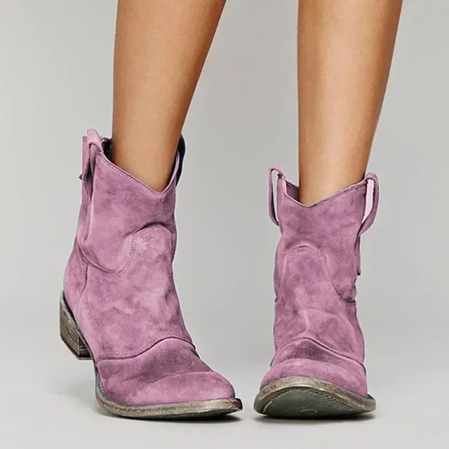 Georgia | Women’s Casual Low Heel Cowboy Booties
