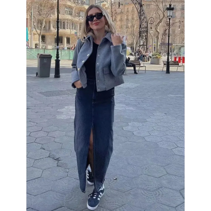 Madeline | Women’s Button-Up Short Utility Style Jacket