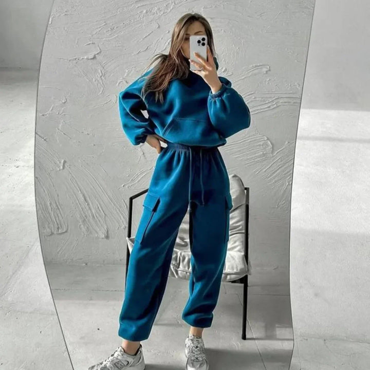 Faye | Women’s Casual Relaxed Fit Hooded Tracksuit Set