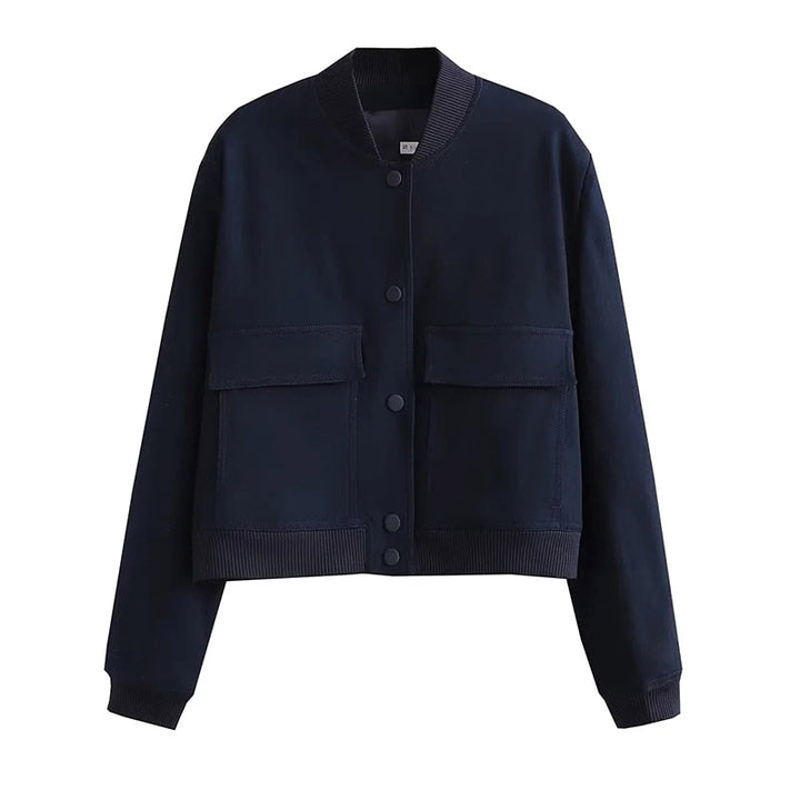 Bethany | Women’s Casual Snap Button Bomber Jacket