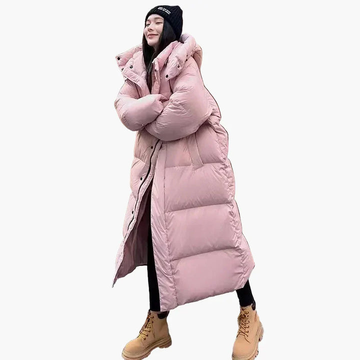 Daisy | Women’s Chic Long Hooded Quilted Puffer Coat