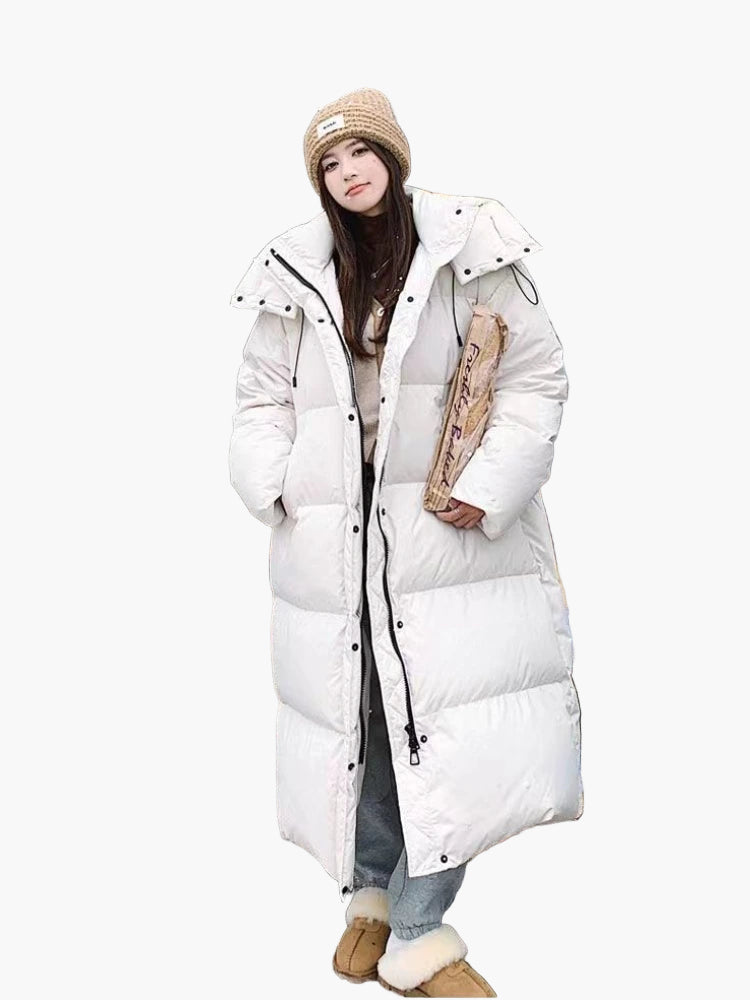 Daisy | Women’s Chic Long Hooded Quilted Puffer Coat