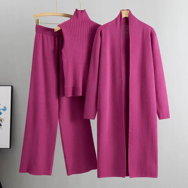 Gabriella | Women’s Elegant Relaxed Fit Sweater and Coat Set