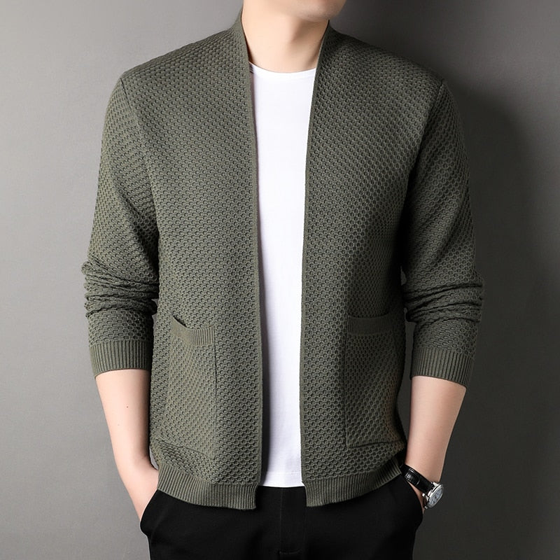 Daniel | Men’s Open Front Textured Knit Cardigan