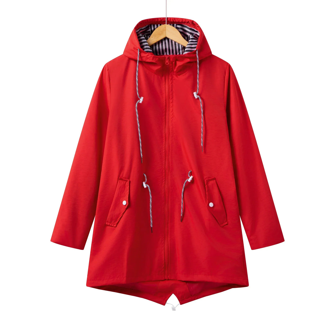 Eloise | Women’s Hooded Zip Front Casual Design Jacket