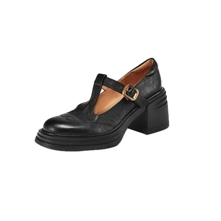 Daisy | Classic Women’s Leather T-Strap Shoes