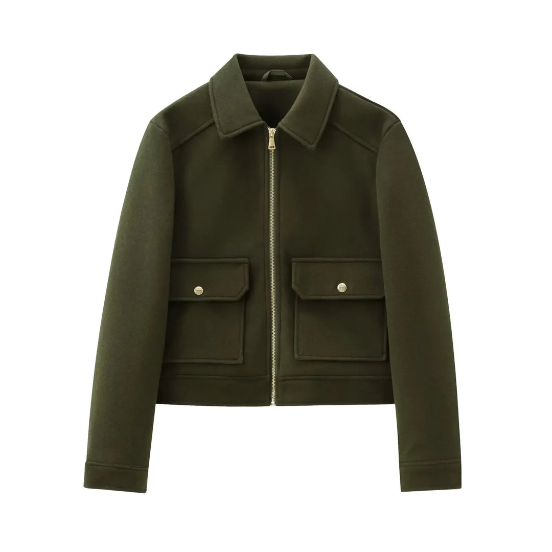 Maisie | Women’s Utility Cropped Zip-Up Jacket