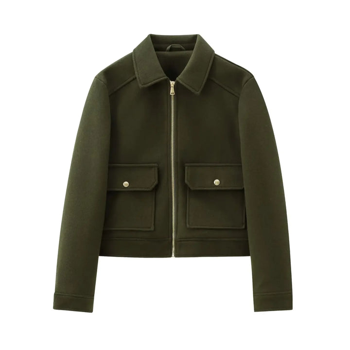 Maisie | Women’s Utility Cropped Zip-Up Jacket
