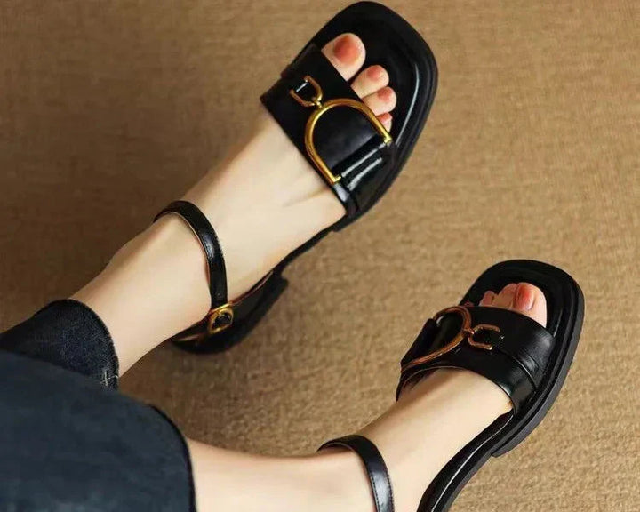 Celine | Stylish Buckled Flat Sandals