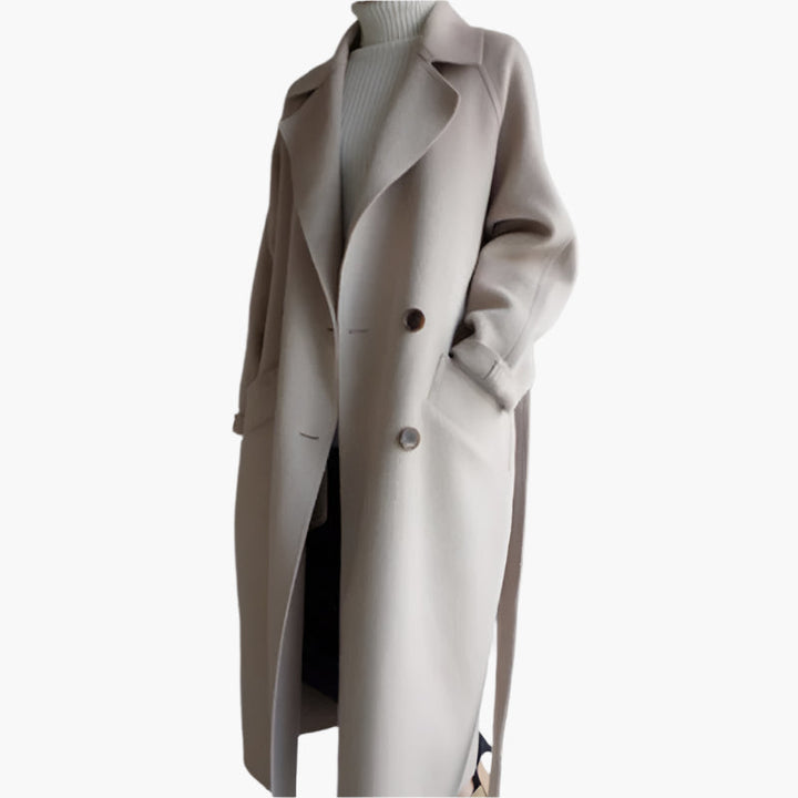 Karen | Women’s Elegant Double-Breasted Long Coat